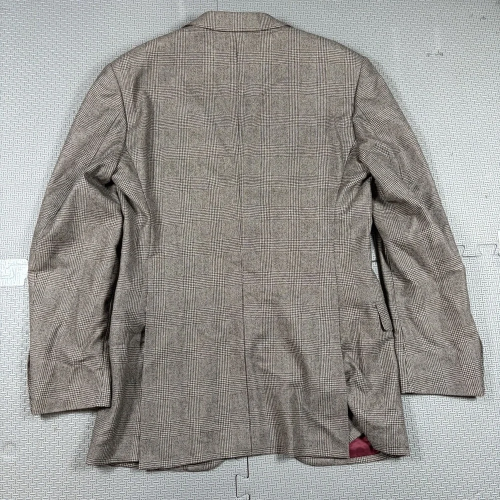Suit Supply Windowpane Houndstooth Cashmere Wool Blend Unstructured Blazer 40L